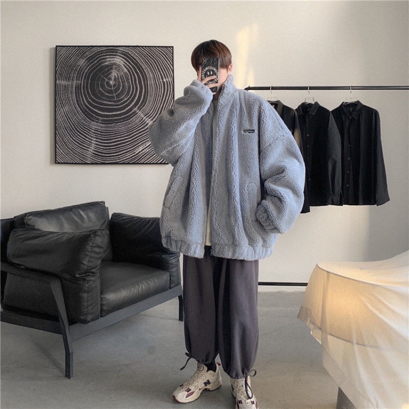 Áo khoác lông unisex có họa tiết