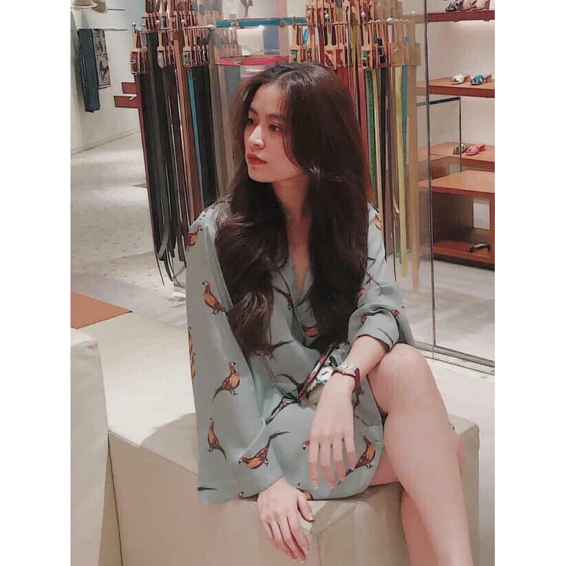 Đầm sơ mi Zara lụa