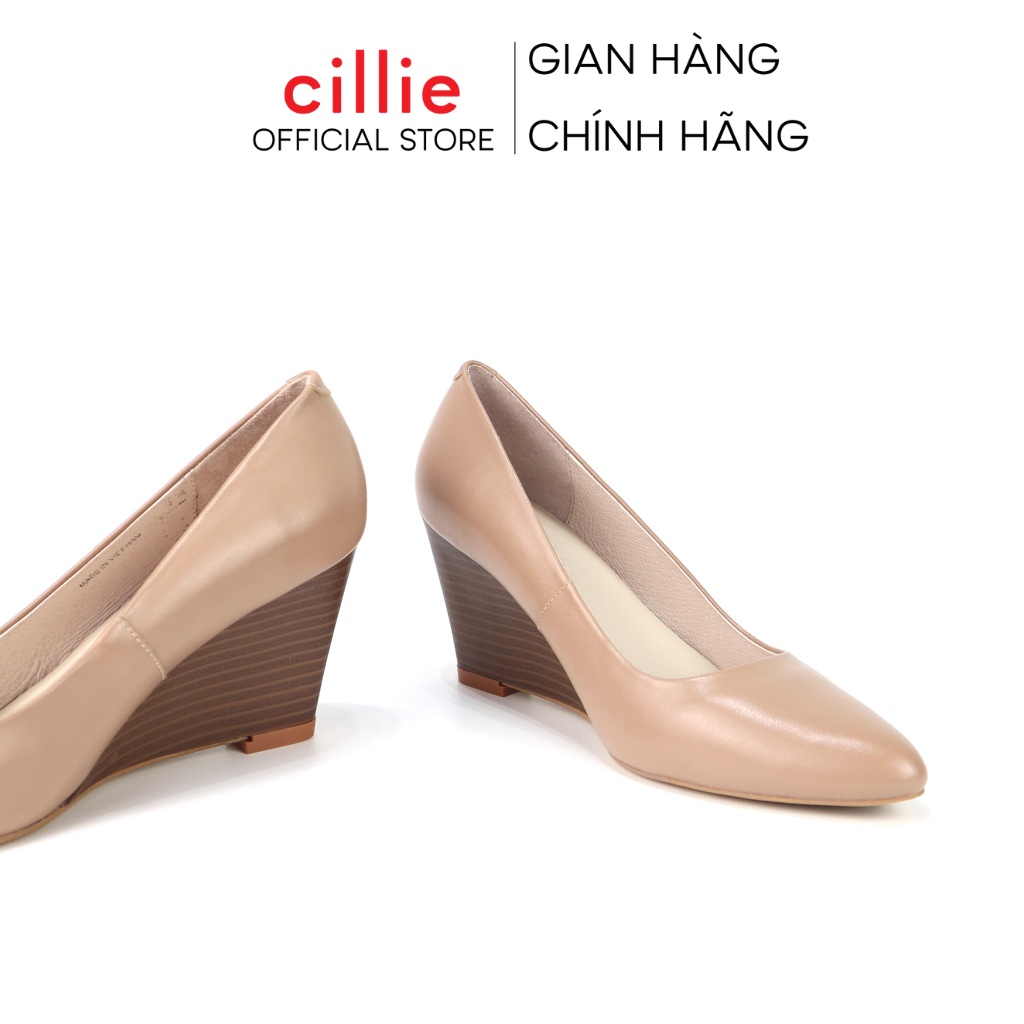 Giày cao gót nữ da thật êm mềm ôm chân đế xuồng 7cm Misho 1130