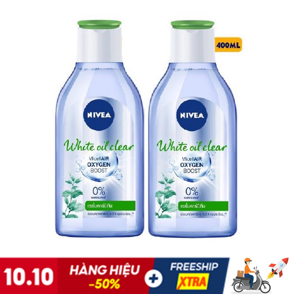 Bộ đôi Nước Tẩy Trang NIVEA Kiểm soát nhờn - 400ml/chai - 84212