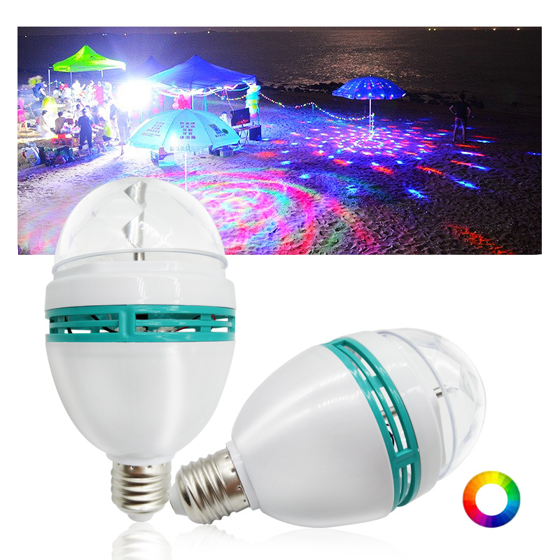 GBKOF Di động Đa RGB Bóng đèn LED Mini Máy chiếu Laser DJ Vũ trường Ánh sáng sân khấu Xmas Chiếu sáng bữa tiệc Trình chiếu AC85-260V E27 3W Trang trí nội thất