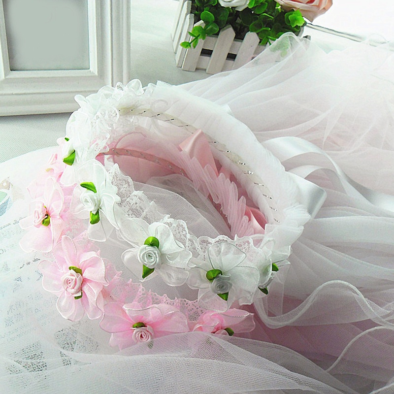 Mạng Che Mặt Dài Trang Trí Đám Cưới Cho Bé Gái