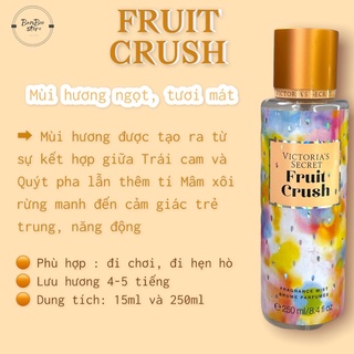 [ FRUIT CRUSH ] Xịt thơm toàn thân Bodymist