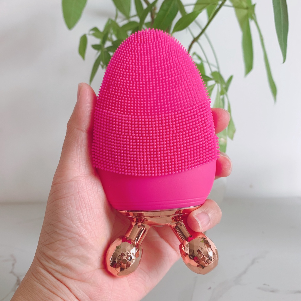 Máy rửa mặt massage lăn nâng cơ 2in1