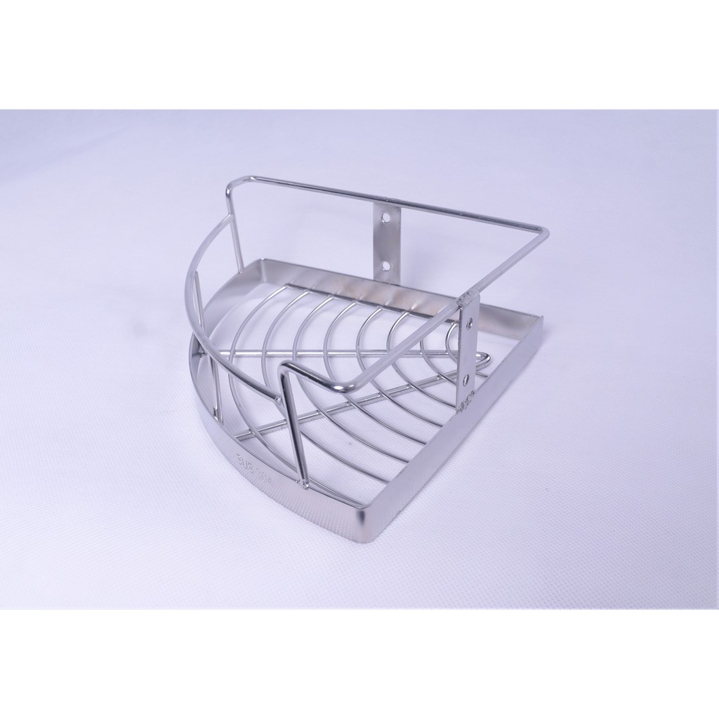 Kệ góc nhà bếp, phòng tắm, inox 304 - 1 tầng
