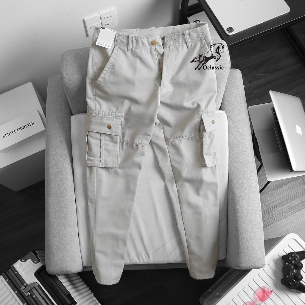 Quần nam trung niên dài túi hôp trơn thanh lịch sang trọng, nam tính đàn ông mạnh mẽ phong cách Q0002