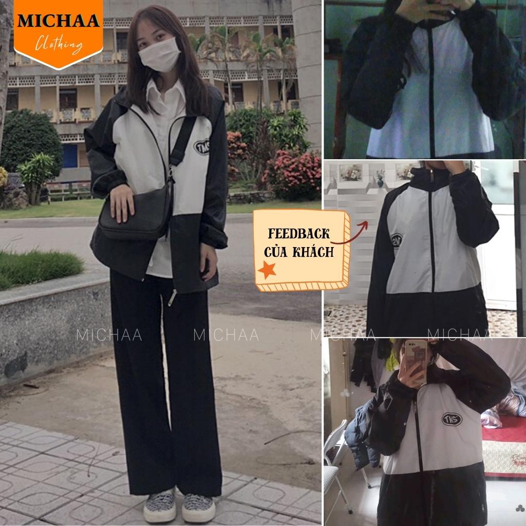 Áo Khoác Bomber Dù TMS Nam Nữ Ulzzang Unisex Kiểu Form Rộng 2 Lớp Jacket - MICHAA