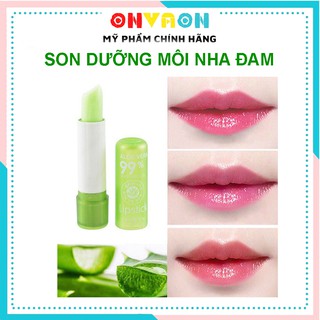 Son dưỡng môi có màu mềm mịn giảm thâm môi chiết xuất nha đam Aloe Vera 99% ONVAON