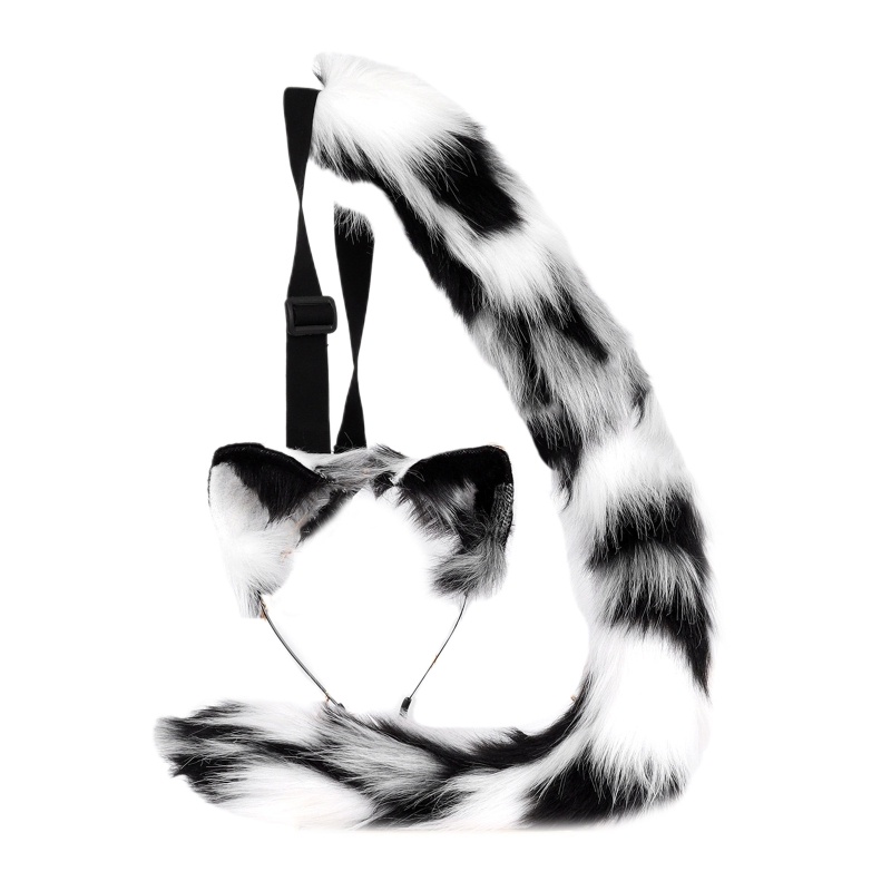 Bộ Đuôi Cáo Giả Và Kẹp Tai Độc Đáo Cho Tiệc Hóa Trang