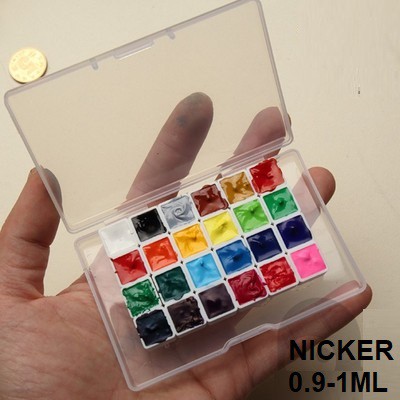 Pocket màu nước Nicker set mini 24 màu dung tích 0.9 - 1 ml