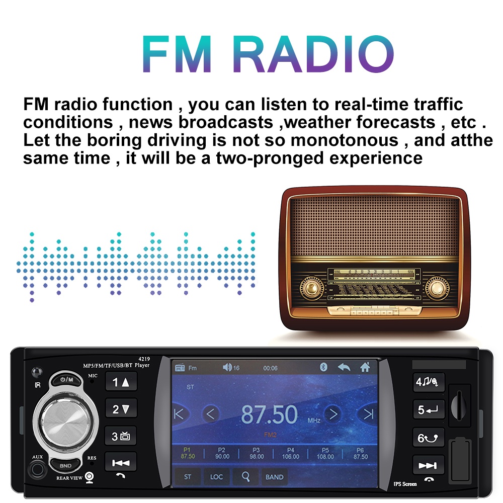 Máy nghe nhạc MP5 kết nối Bluetooth 4.2 cho xe hơi
 | BigBuy360 - bigbuy360.vn