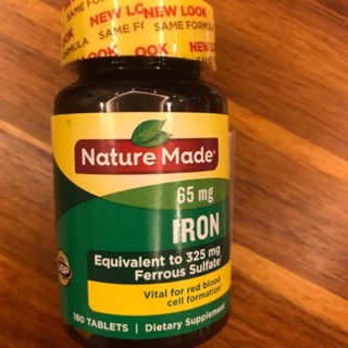 Viên Sắt Iron Nature made Mỹ 180 viên