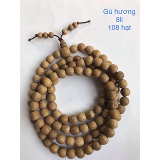 Vòng tay gỗ gù Hương thơm nhẹ 108 hạt 8 li