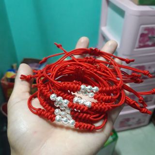 Combo 2 dây chỉ đỏ 3 bi bạc