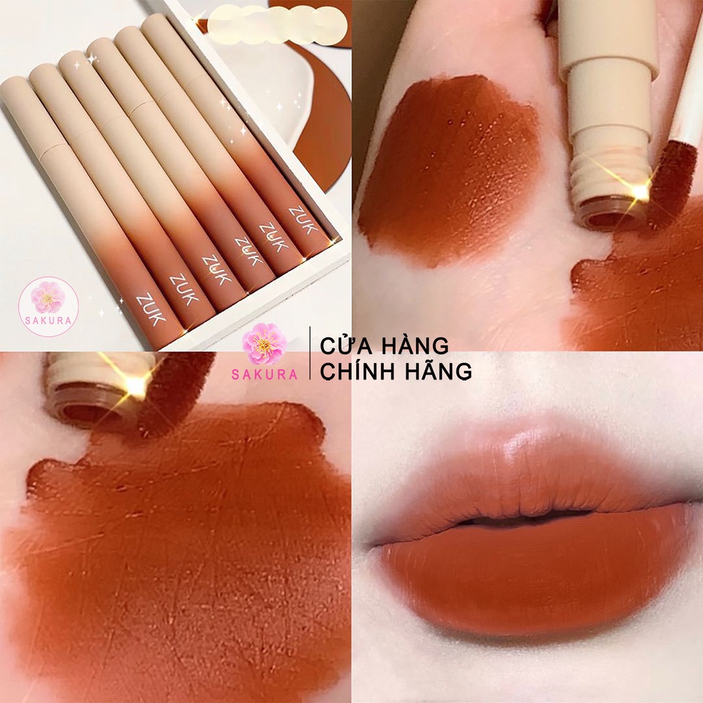 Son kem lì zuk vỏ gradient tint môi xinh xắn dưỡng ẩm nhung mịn lâu trôi cao cấp nội địa trung SAKURA | BigBuy360 - bigbuy360.vn