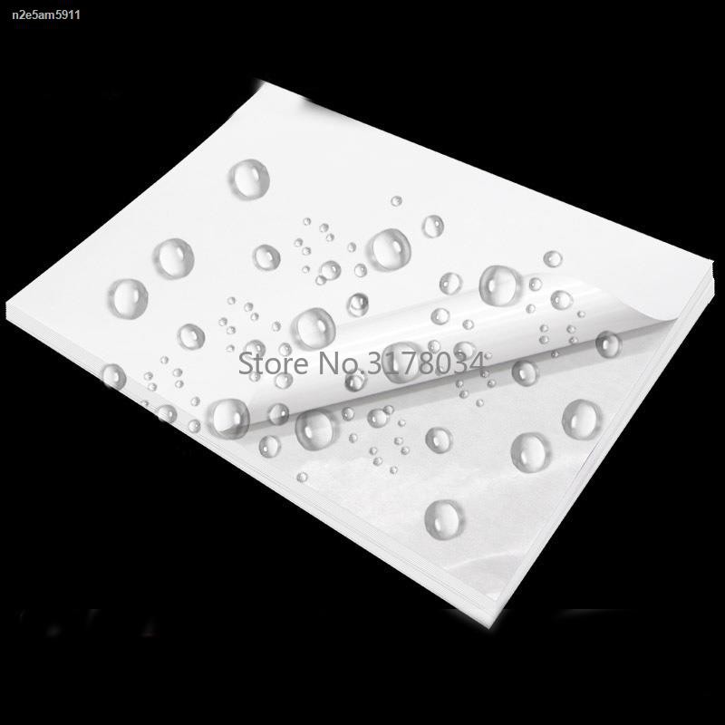 Thiết Bị Trường Học♘☽50 cái PP không thấm nước A4 Máy in phun Laser Máy photocopy Giấy thủ công Màu trắng Tự dính Nhãn D
