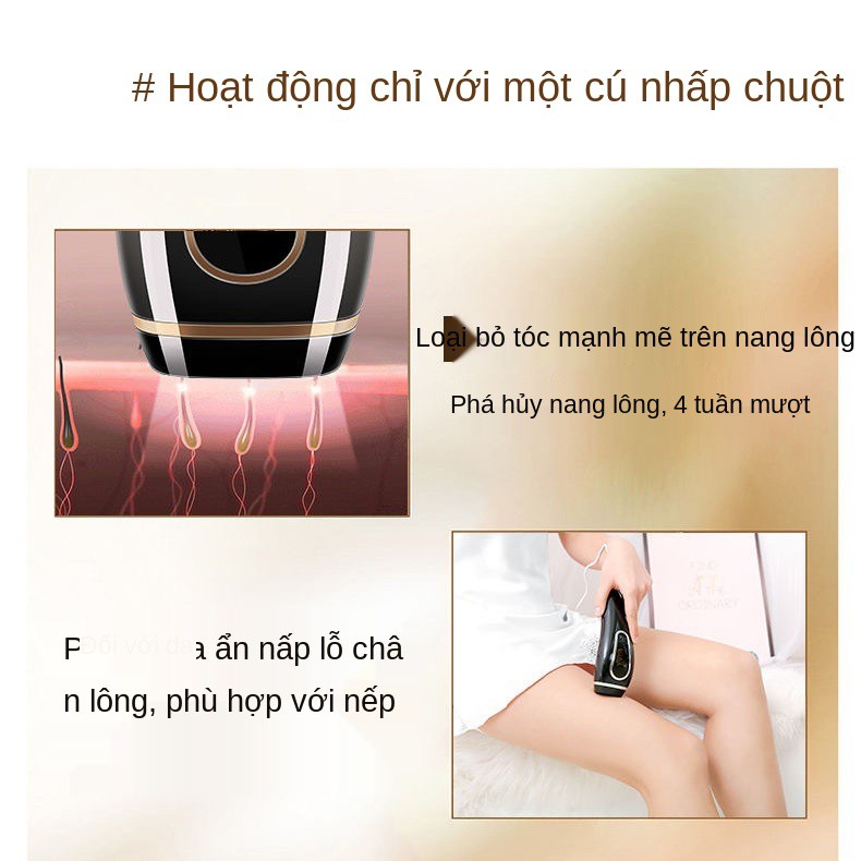 Thiết bị triệt lông Laser Không đau Tạo tác tại nhà Điểm đóng băng Toàn thân Trẻ hóa da thoải mái lâu dài của N