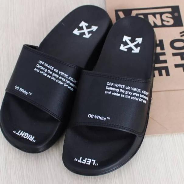 OFF-WHITE Dép Sandal Màu Đen Thời Trang Cho Nam