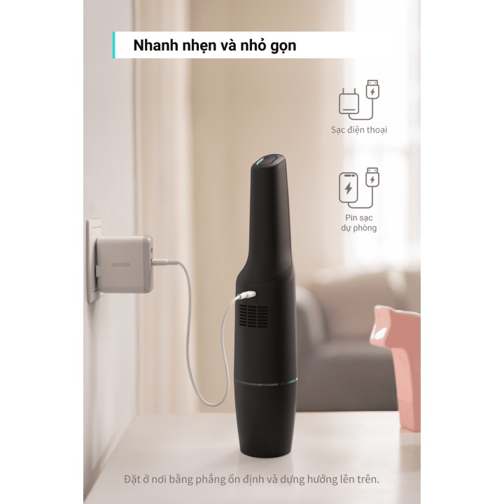 Máy hút bụi mini cầm tay không dây EUFY HomeVac H11(by Anker) - T2521 - Kích thước nhỏ gọn, Lực hút mạnh đến 5500Pa | BigBuy360 - bigbuy360.vn