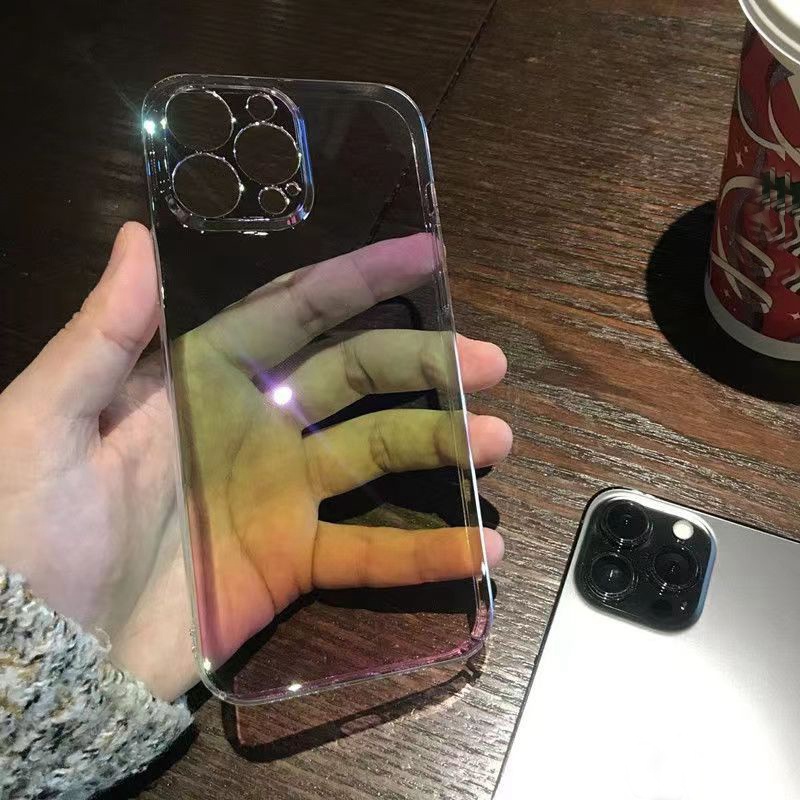 Ốp Điện Thoại iPhone 14 13 12 Pro max case ốp lưng điện thoại i phone 14 promax Dẻo Màu Cầu Vồng Laser Aurora Sang Trọng Cho iP 14 13 12 11  X XS max XR 7 8 Plus SE 2020