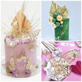 12 con bướm 3d trang trí bánh kem
