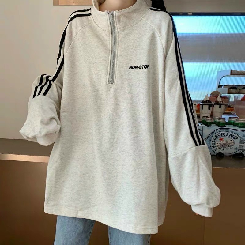 Áo SWEATER khóa lửng chất nỉ form rộng PARA