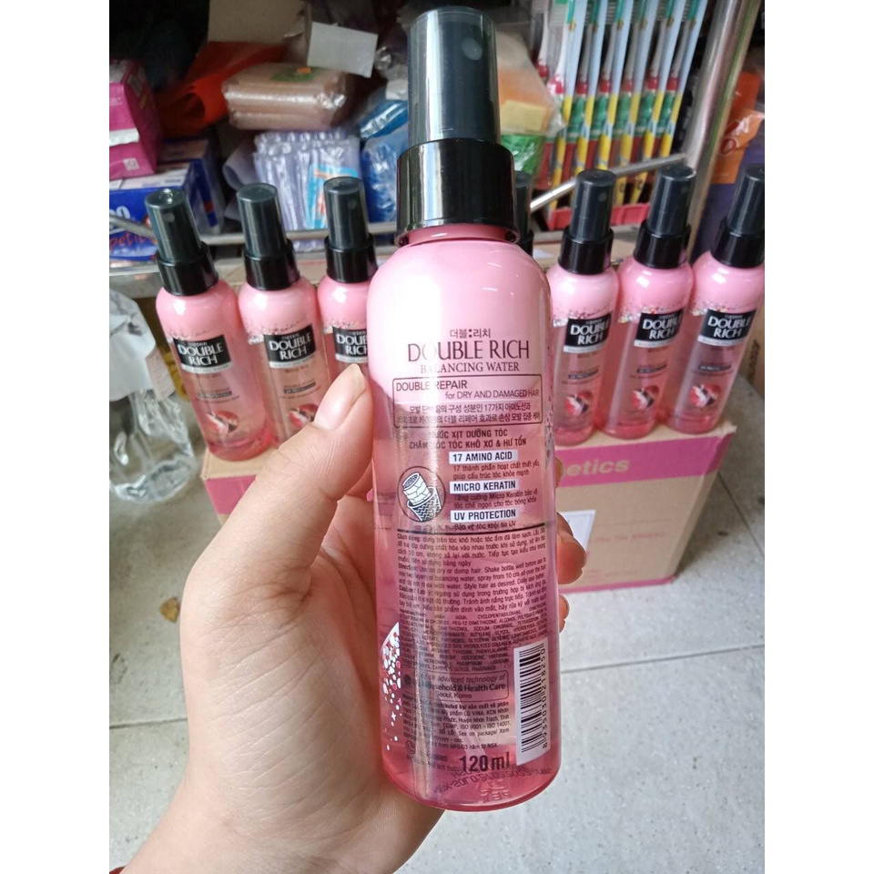 DOUBLE RICH xịt chăm sóc tóc hư tổn 120ml