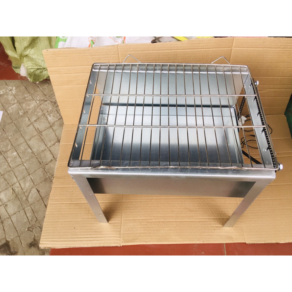 Vỉ nướng than hoa inox chuyên dùng trên máy nướng thịt mini kích thước 40x30cm - CƠ KHÍ MINH TUỆ