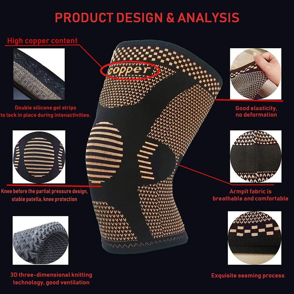 Đệm Bảo Vệ Đầu Gối Co Giãn Tốt Hỗ Trợ Chơi Thể Thao Cho Nam Và Nữ