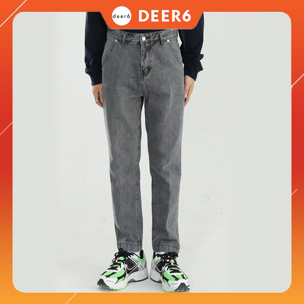 Quần jean nam basic dáng suông 123 xám