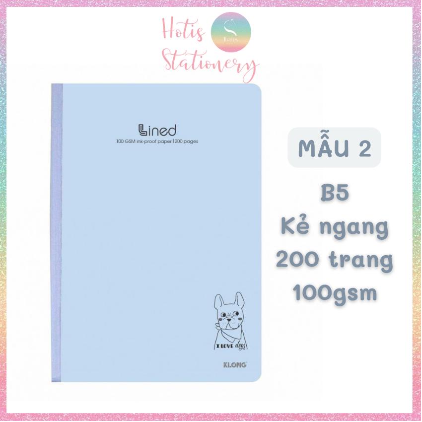 [HOTIS] Vở may dán gáy kẻ ngang Lined KLong - 200 trang - MS842