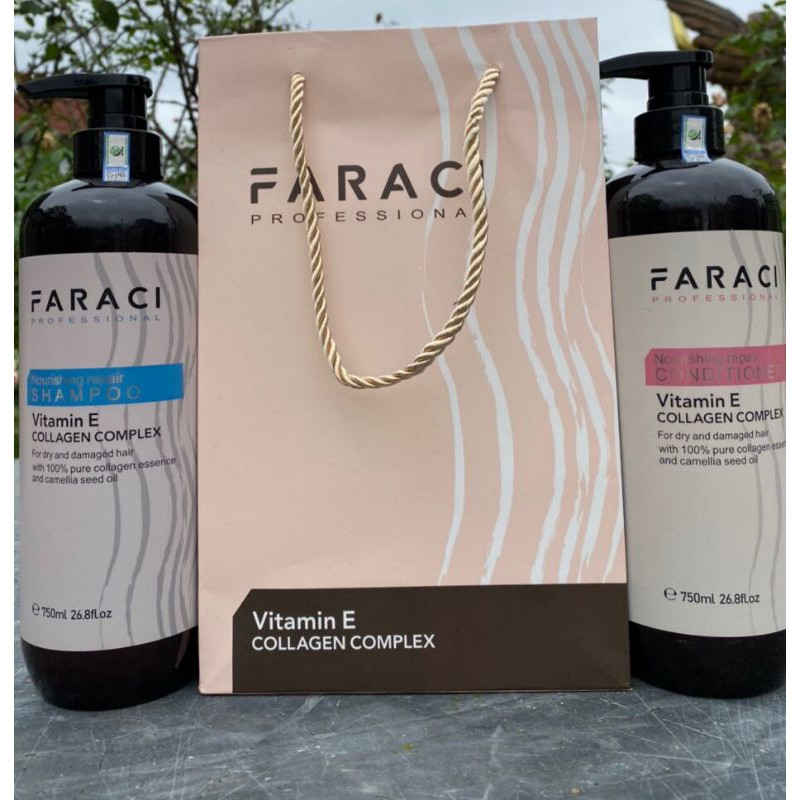 .Dầu gội xả cặp faraci hương thơm nước hoa mềm mượt 750ml chống rụng tóc