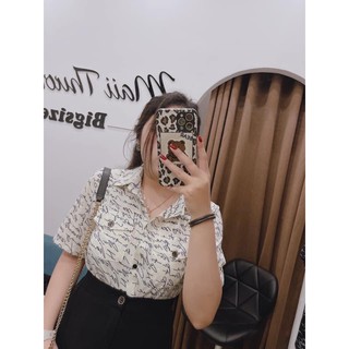 Áo Sơ Mi Chữ Bigsize Đen Trắng
