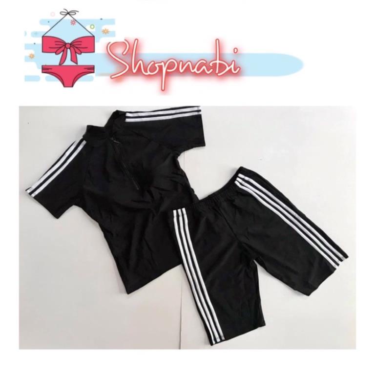 Đồ bơi học sinh nữ tay ngắn quần lửng kín đáo- Bikini đi biển big size 2 mảnh quần short- shopnabi TN2MSL_3SOC 🏅