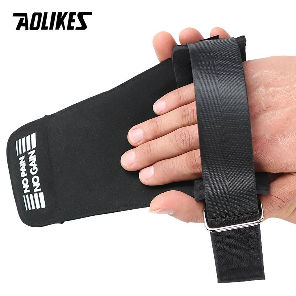 Găng Tay Tập GYM Lifting Grips Aolikes Pro Hở Mu Bàn Tay | AL7639