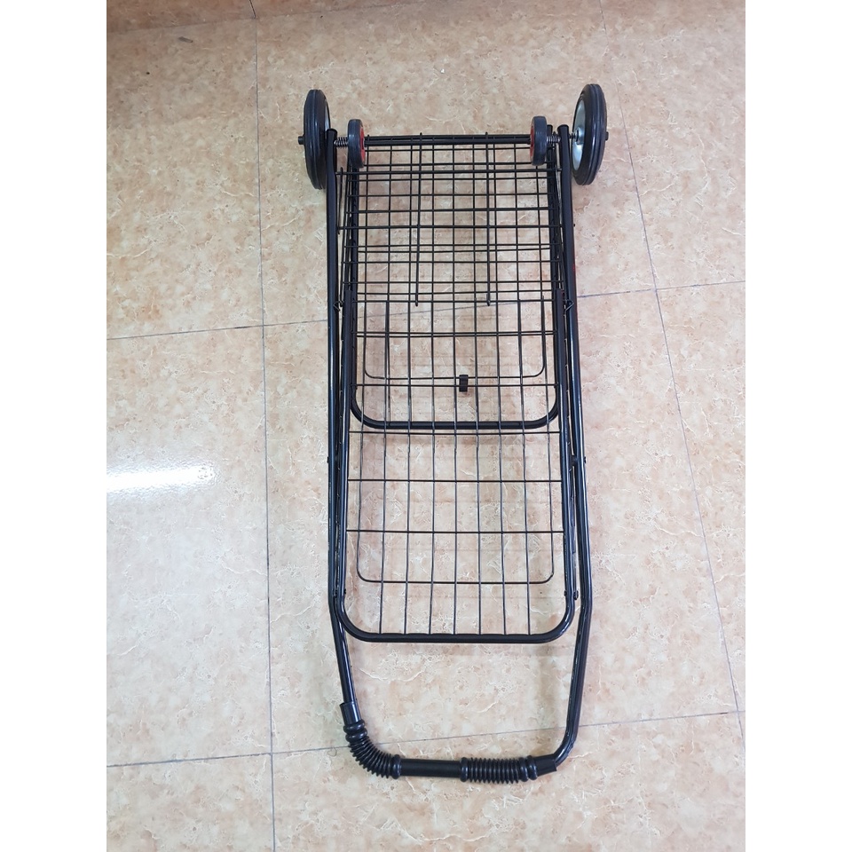 Xe kéo hàng đi chợ Khung sắt có giỏ hàng cỡ lớn! XDC02