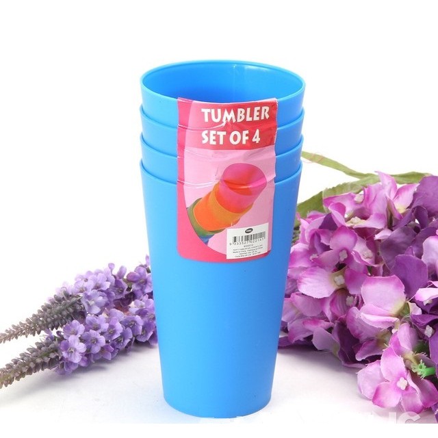 Ly Nhựa Uống Nước Bộ 4 Cái Màu Sáng Uncle Bills KD0012