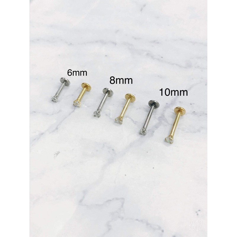 Khuyên môi đá trấu nhiều size