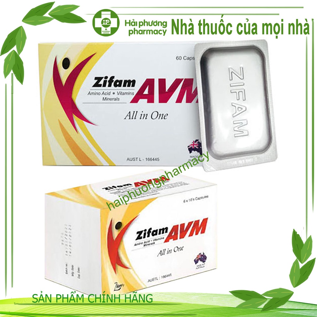 Zifam AVM, hỗ trợ giúp bổ sung vitamin, acid amin và khoáng chất 60 viên