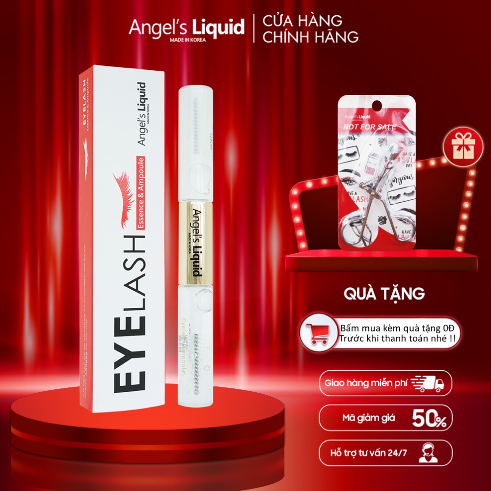 Tinh Chất Dưỡng Mi Dày Và Dài 2 Bước Angel's Liquid Eyelash Essence 5ml &amp; Ampoule 5ml