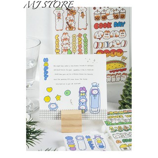 Sticker thỏ cute HSJD94 - masking tape - mjstore