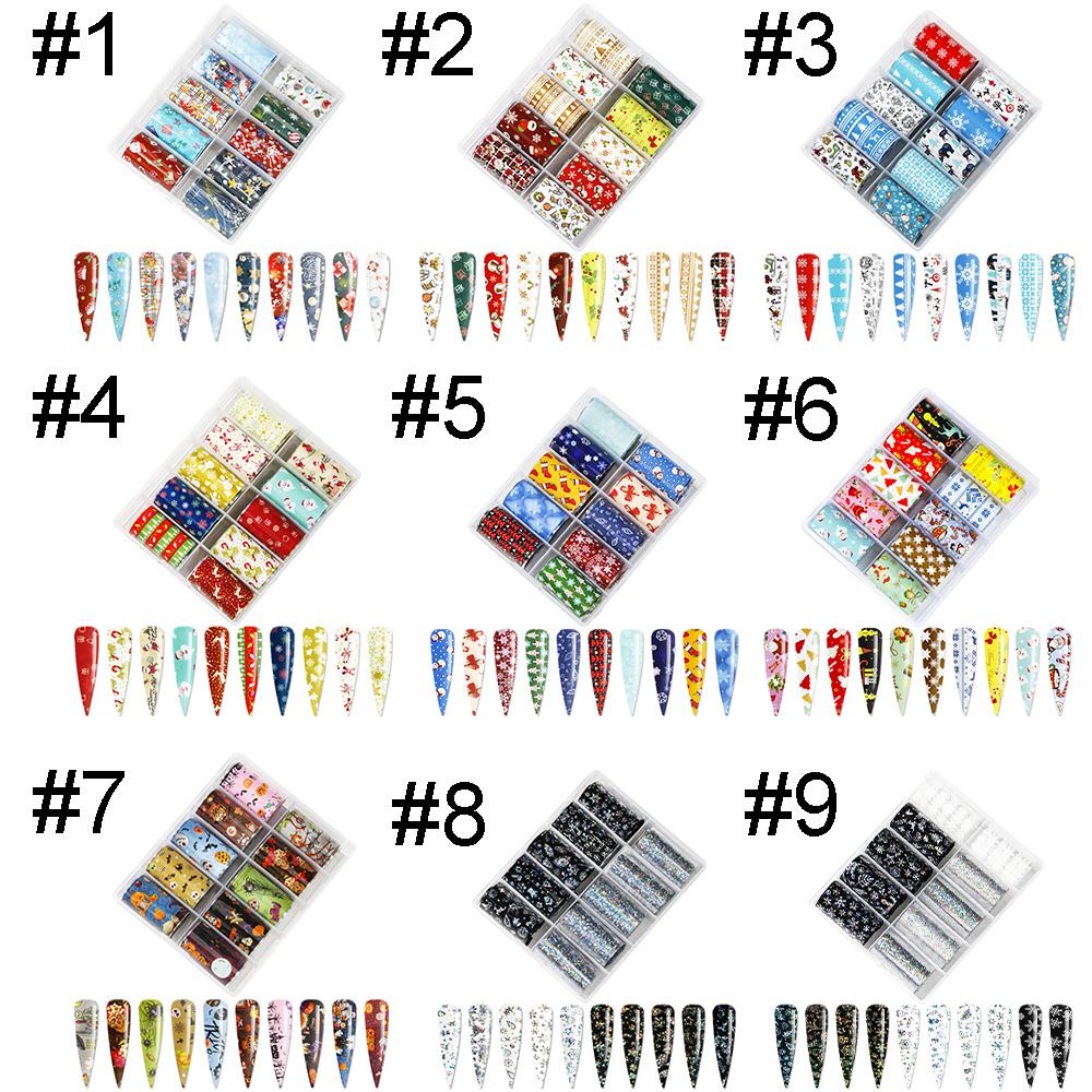 Sticker Dán Móng Toàn Diện Họa Tiết Halloween Giáng Sinh 3D