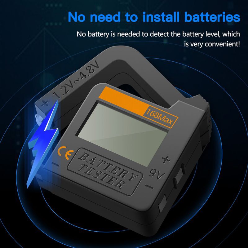 AOT.168Max Universal Digital Battery Capacity Tester for Lithium 18650 AA 9V Button