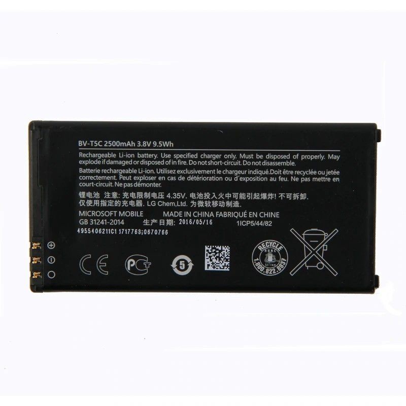 Pin Nokia Lumia 640 - BV-T5C 2500mAh (Đen) - Hàng nhập khẩu bảo hành 6 tháng đổi mới.