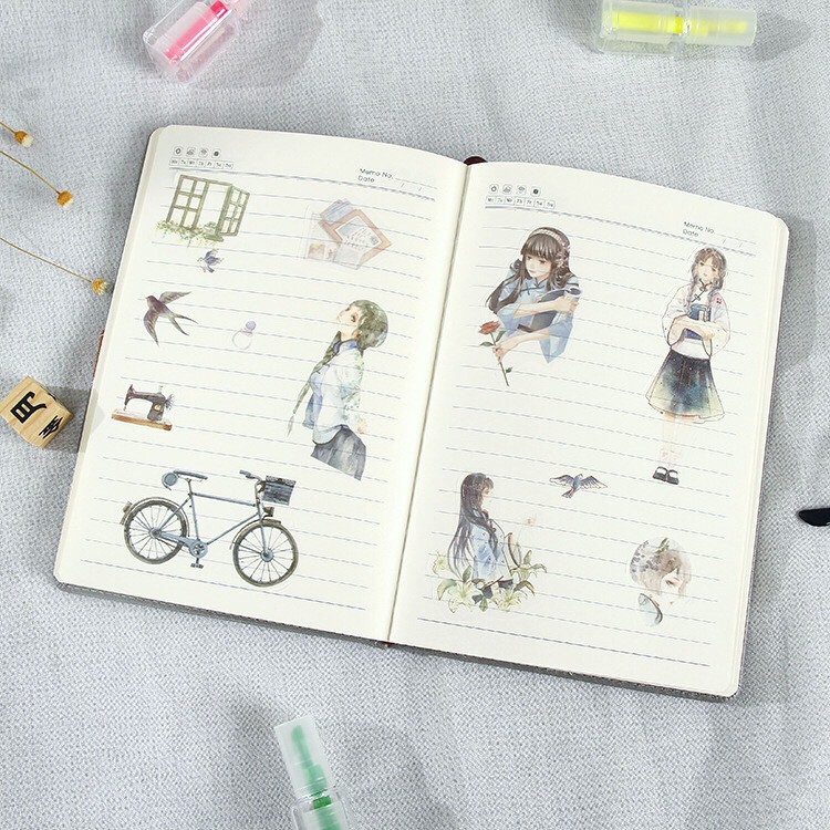 Sticker Xinh Trang Trí Sổ Tay Góc Học Tập Bullet Journal Hình Dán Dễ Thương Shop Có Nhiều Mẫu Washi Tape Anime Cute