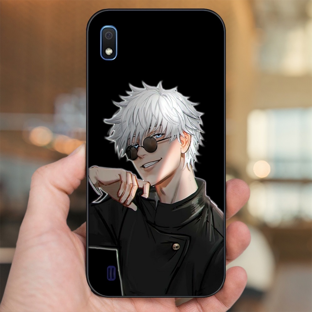Ốp lưng Samsung A10 viền đen in hình Satoru Jujutsu Kaisen