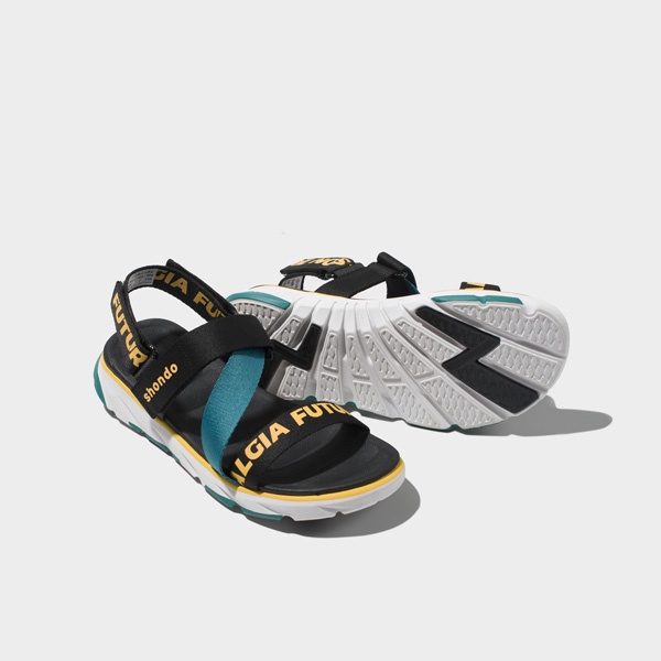 SHONDO | Sandal Shondo F6 sport future xanh vàng F6S0045