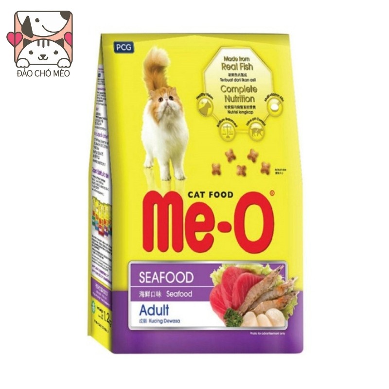 [Mã PET50 giảm 10% - tối đa 50K đơn 250K] Thức ăn cho mèo dạng hạt khô MeO 3 vị Mèo Me-O 350gr, Date mới - Đảo Chó Mèo