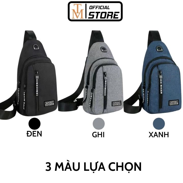 Túi đeo chéo nam vải canvas phong cách thời trang Hàn Quốc TC92