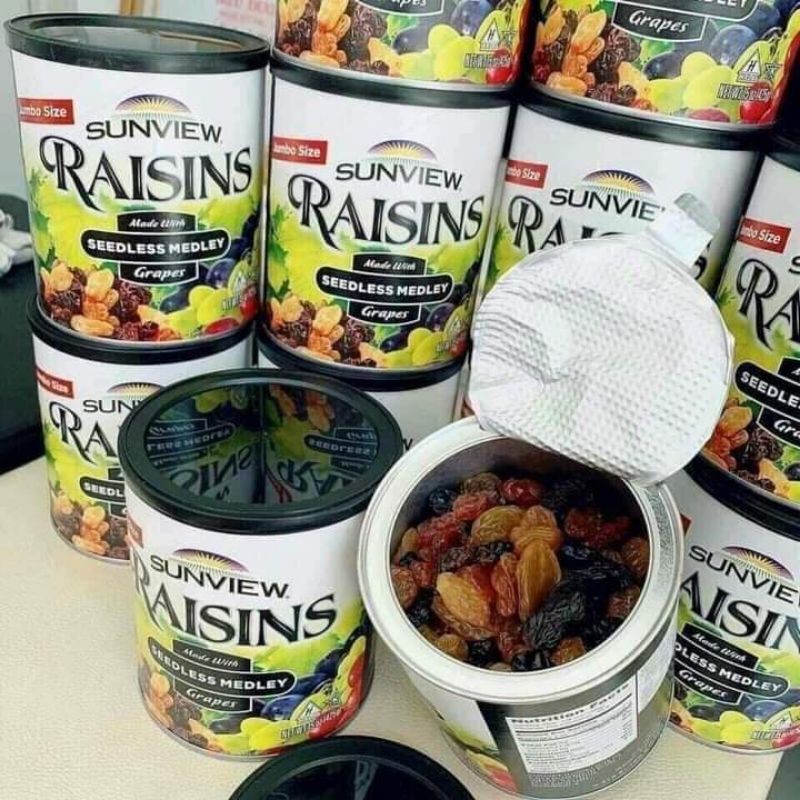 Nho khô 3 màu Sunview Raisins 425g của Mỹ
